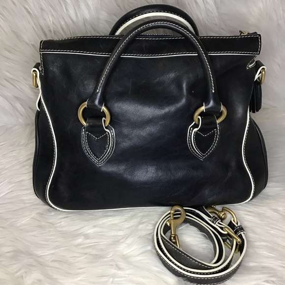 Dooney & Bourke Black Satchel with Gold Accents - Picture 11 of 16